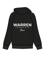 The Classic Hoodie - Black - Warren Cheer - Front / Back Logos - White