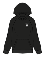 The Classic Hoodie - Black - Warren Cheer - Front / Back Logos - White