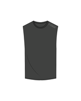 The Muscle Tank - Charcoal - Warren Cheer - Shoulder / Back Logos - Tone on Tone