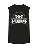 The Classic Tank - Black - Gladden Gains - Center Chest Stacked - White