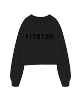 The Oversized Crop - Black - Fit Stop - Center Chest - Black