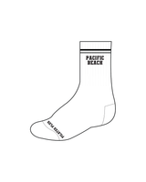 The Crew Grip Sock - White - Pilates Plus PB - Black Logos & Grip