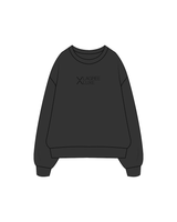 The Womens Crewneck - Washed Black - Lagree Luxe - Sample - Black