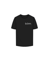 The Mens Tee - Black - Trim Fitness - Left Chest Logo - White