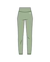 The Basic Legging - Pistachio - Armonia - Left Thigh / Back - White