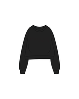 The Oversized Crop - Black - Pvolve Nashville - Center Chest - Black