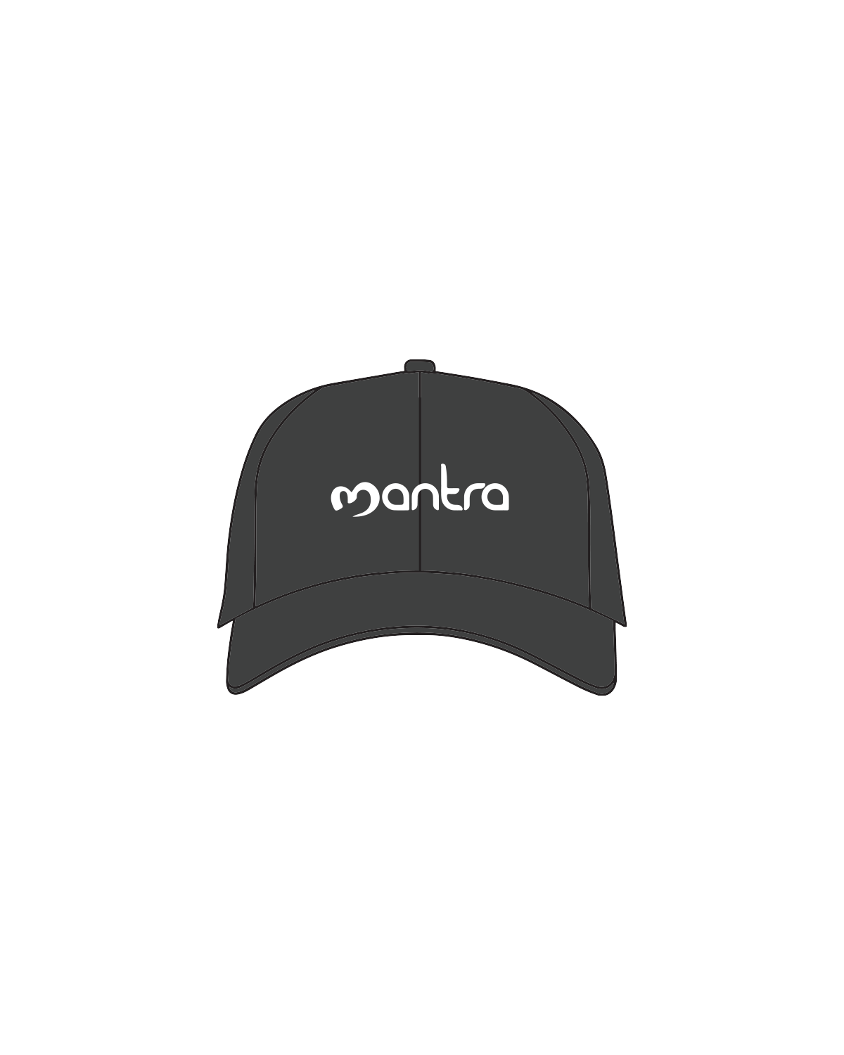 The Dad Hat - Charcoal - Mantra Fitness - White