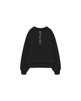 The Womens Crewneck - Black - Pvolve Nashville - Neckline Logo - White