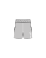 The Mens Sweat Shorts - Heather - Mantra Fitness - Left Leg - White