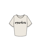 The Crop Tee - Off White - Mantra Fitness - Center / Back - Black