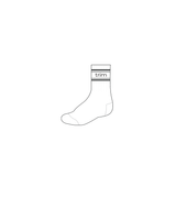 The Crew Grip Sock - White - Trim Fitness - Black Logos and Grip