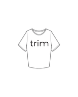 The Crop Tee - White - Trim Fitness - Center Chest Logo - Black