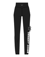 The Basic Legging - Black - LV Desert - Right Leg Sleeve & Back Center Waistline - White