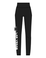 The Basic Legging - Black - LV Desert - Right Leg Sleeve & Back Center Waistline - White