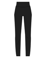 The Basic Legging - Black - Krista - Back Center & Left "COACH" - White