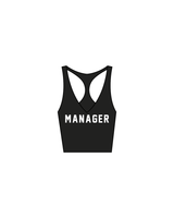 The Racer Tank - Black - F45 La Costa - Manager - Center / Back - White